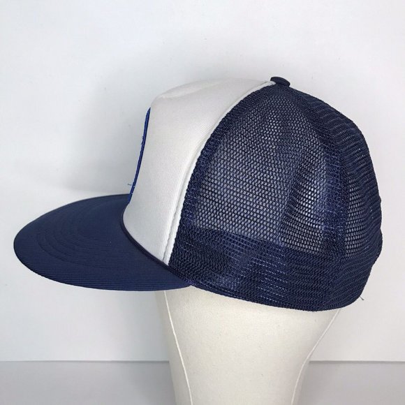 Vintage Seaworld Blue White Orca Killer Whale Patch Mesh Snapback Trucker Hat - Picture 6 of 9